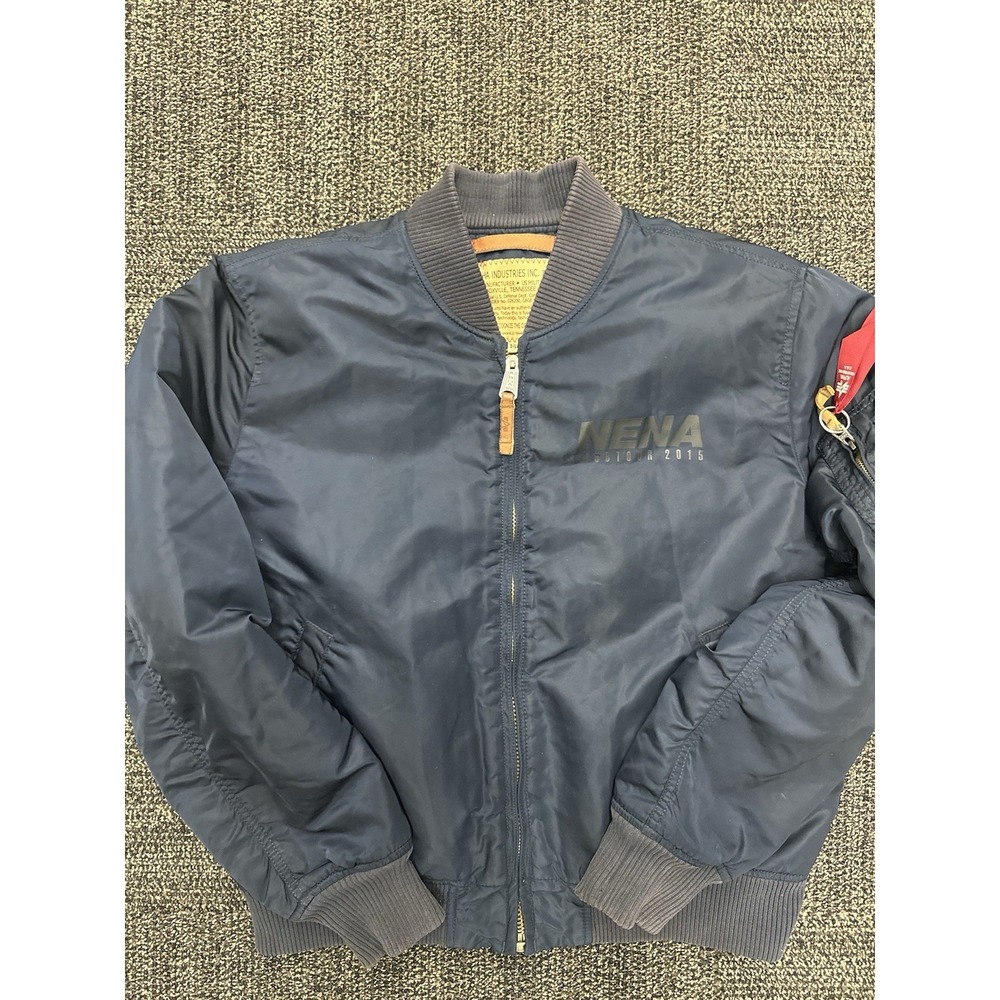 Alpha Industries Regular Fit Bomber Jacket Coat Black Men's Size XL - Picture 2 of 14